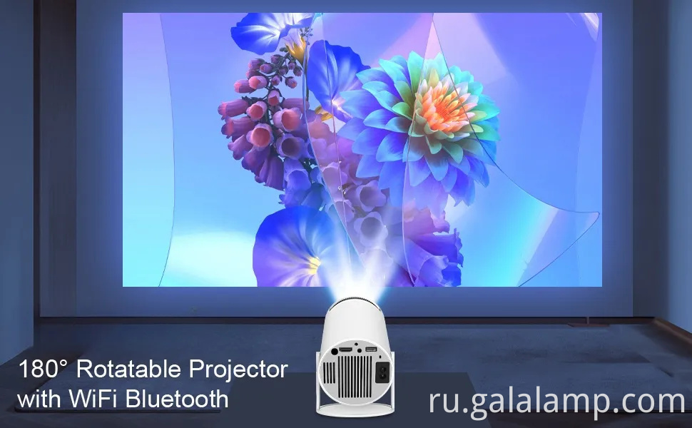 4K 1080p Поддержка Portable Wi -Fi6 Bluetooth 5.0 Android 12 Projector